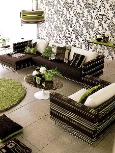 Отделка стен тканью